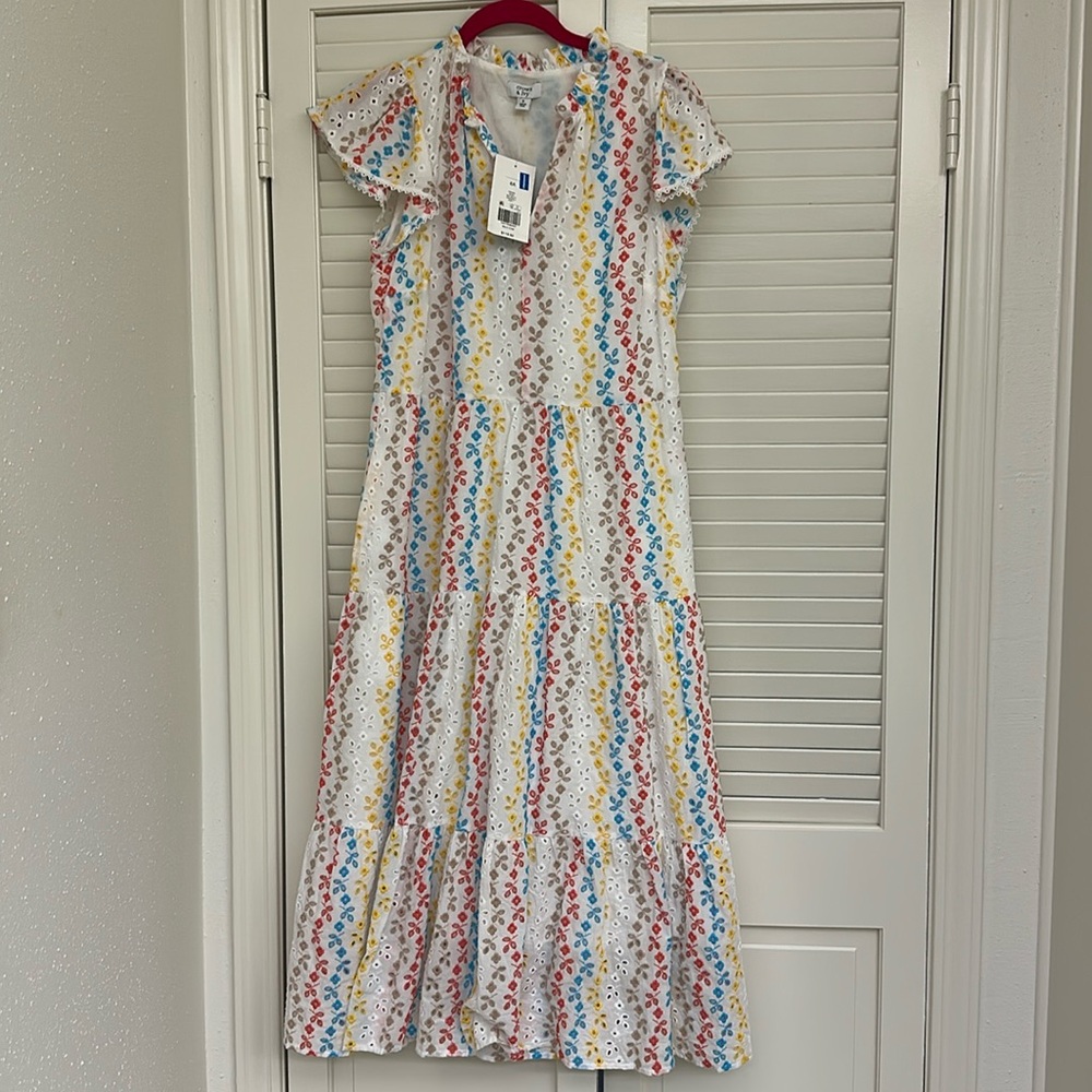 Multicolor eyelet maxi dress - NWT